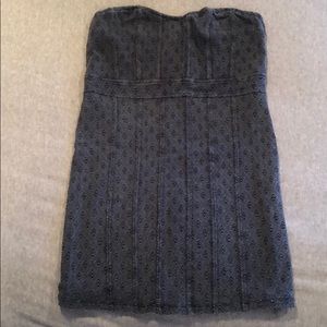 Free People dark grey adjustable tube top Size S